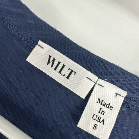 Wilt Shrunken Crew 3/4 Mock Layer Tee Sz Small S Lagenlook - Picture 3 of 6